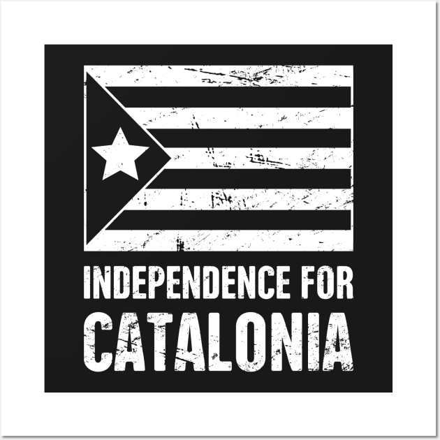 Distressed Catalunya Flag | Independence For Catalonia Wall Art by MeatMan